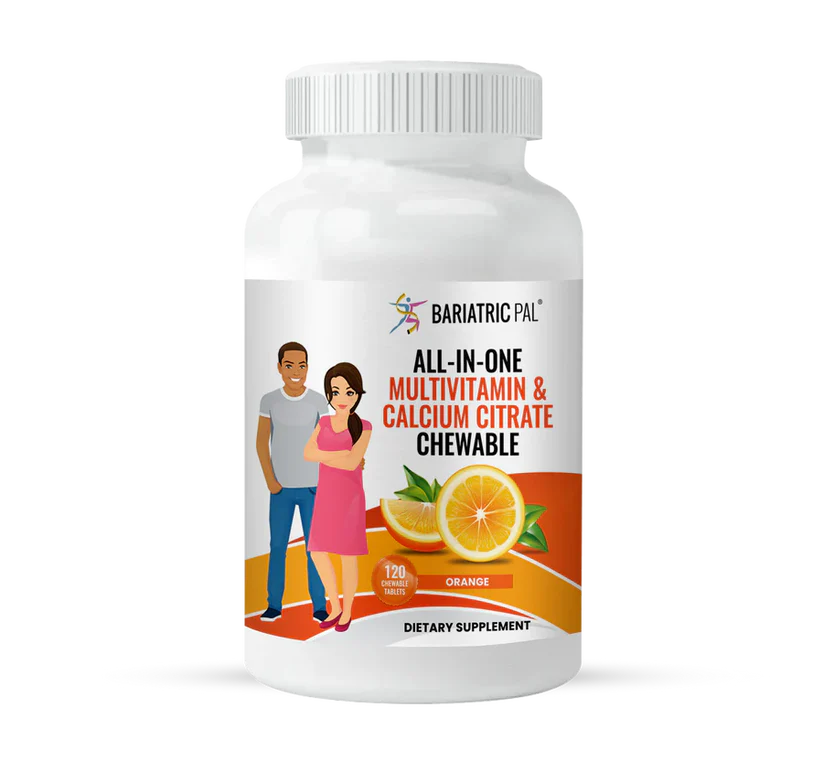 Bariatric Bal Multivitamin All in One Chewable Tablets with Calcium and Iron Orange Flavor 120 Pieces
